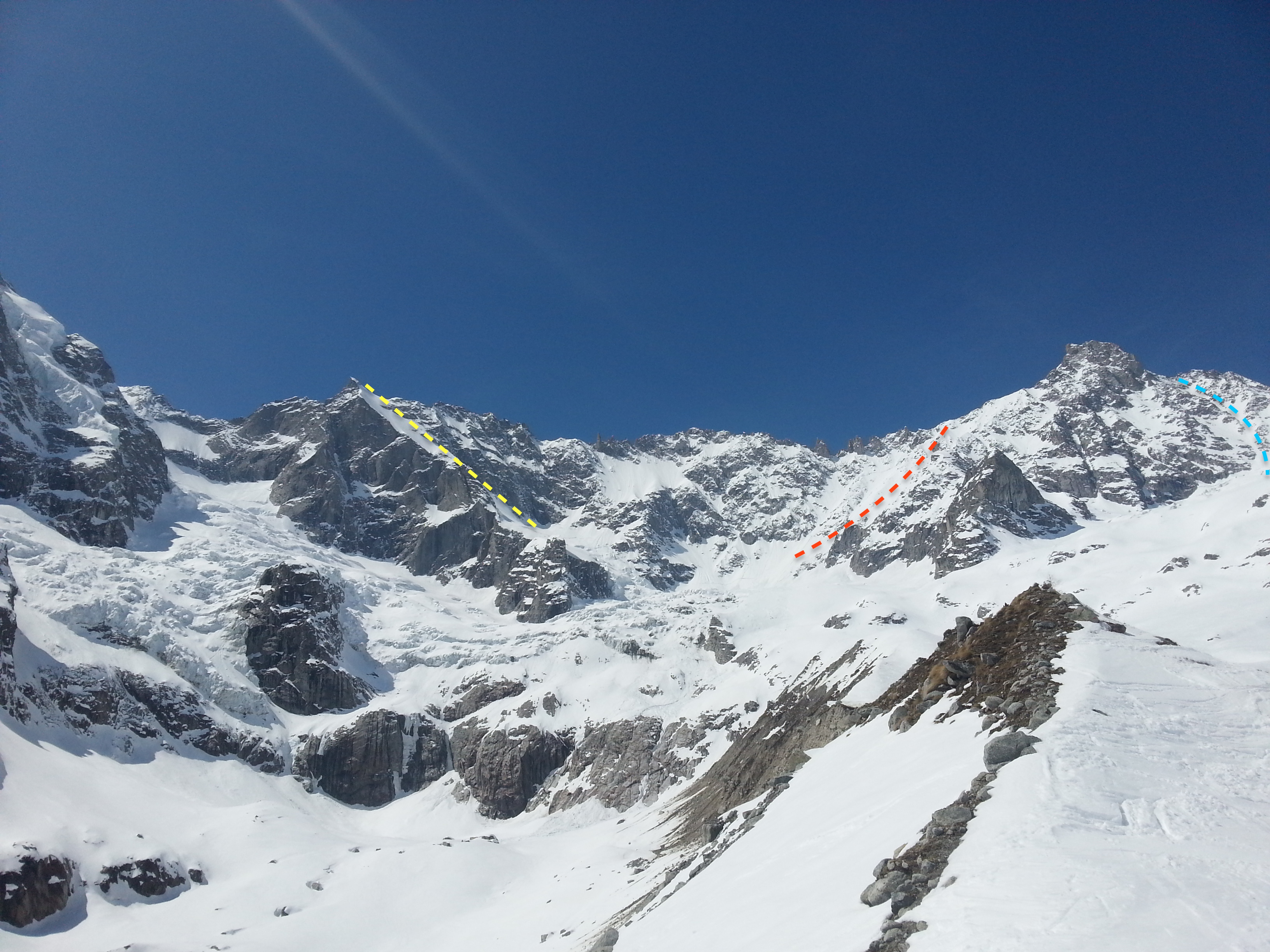 A neuve cirque ski descents topo Ross Hewitt