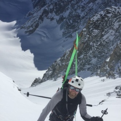 col des cristaux, the classic big steep line in the Argentiere basin